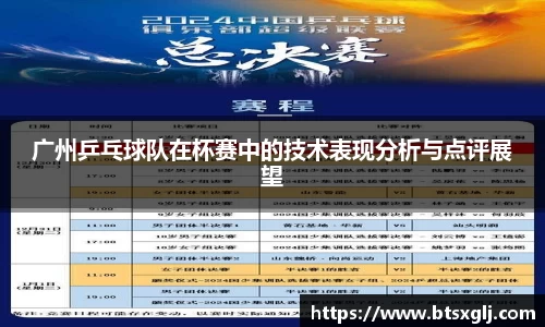广州乒乓球队在杯赛中的技术表现分析与点评展望